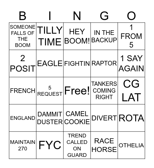 FE ROTR HOME Bingo Card