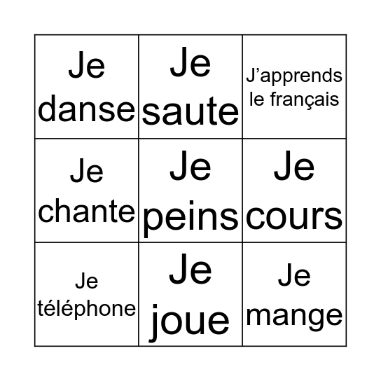 Les activites 1 - 2018 Bingo Card