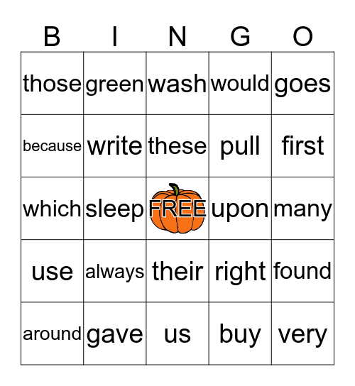 HALLOWEEN BINGO Card