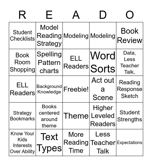 Read-O Bingo Card