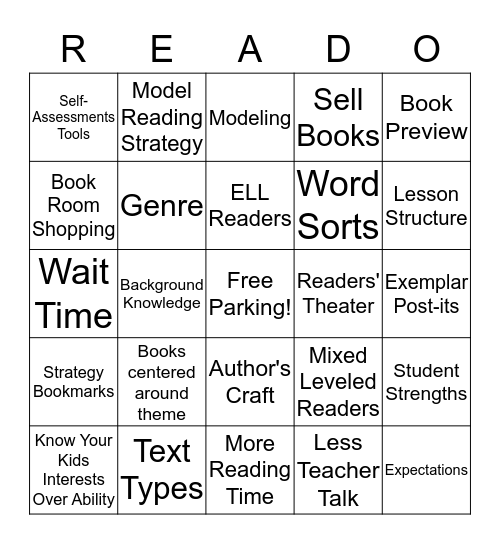 Read-O Bingo Card