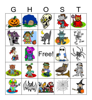 Halloween Bingo Card