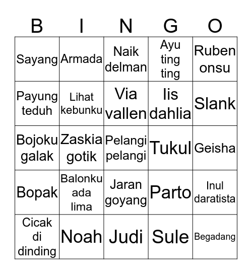 ASANIA THE WINNER Bingo Card