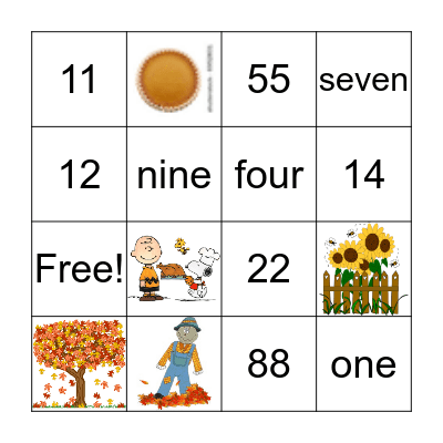 FALL COFFEE FUN! Bingo Card