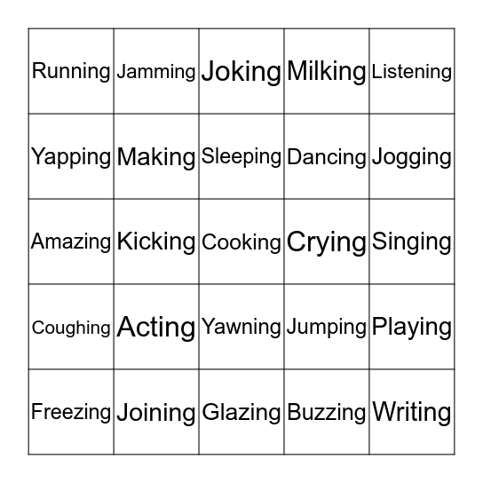 Bingo Card