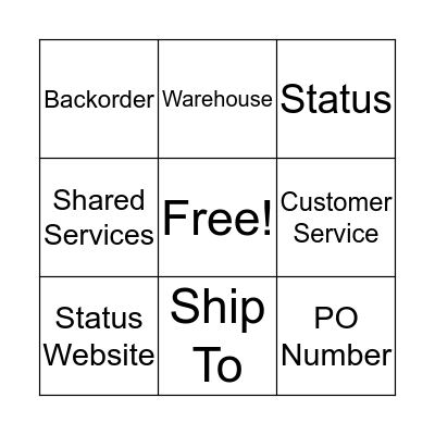 Customer Service Week Bingo Card