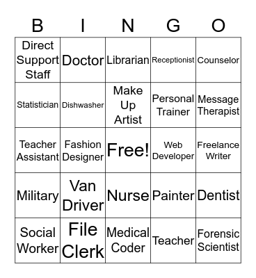 Job BINGO Card