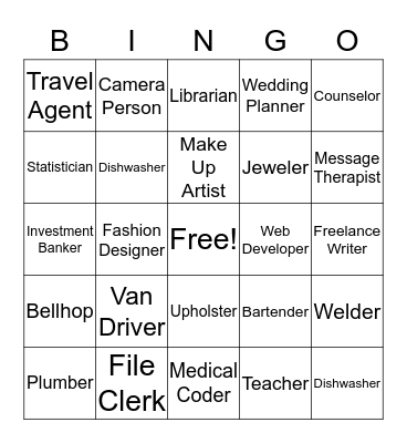 Job BINGO Card