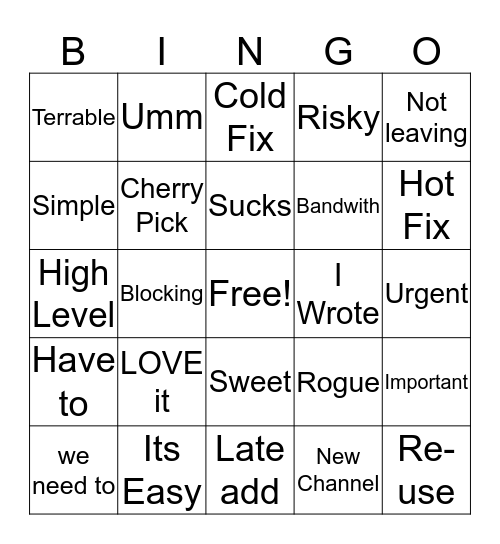 frankenstein Bingo Card