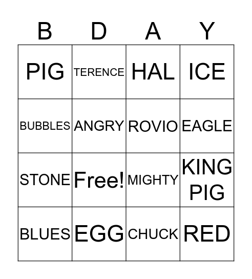 Bingo Card