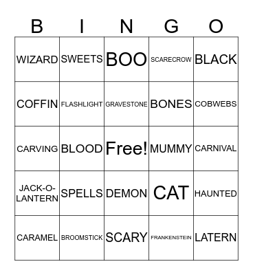 HALLOWEEN Bingo Card