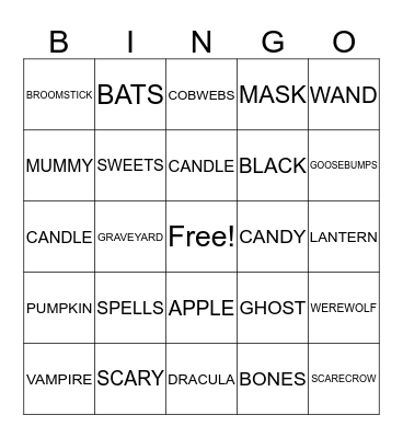 HALLOWEEN Bingo Card