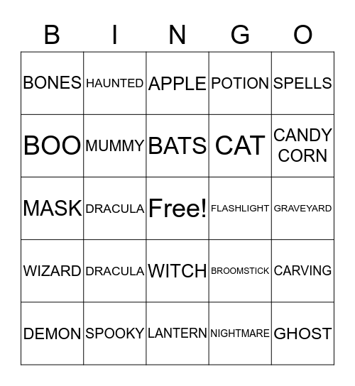 HALLOWEEN Bingo Card