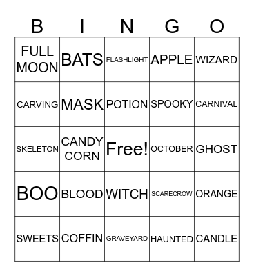 HALLOWEEN Bingo Card