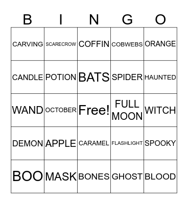 HALLOWEEN Bingo Card