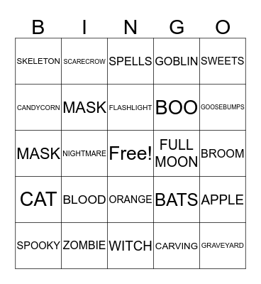 HALLOWEEN Bingo Card