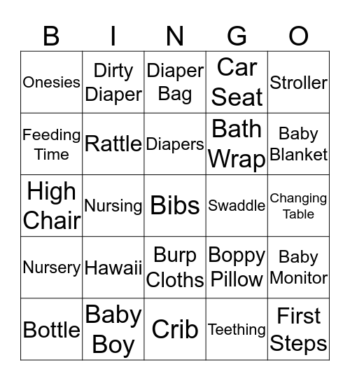 BABY PESTLIN Bingo Card