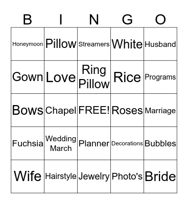 Tiarres & Jermaine Engagement Party BINGO Card