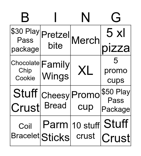 work bingo Card