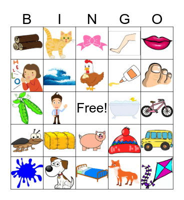 Phonics Bingo Card