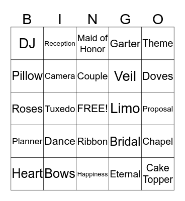 Tiarres & Jermaine Engagement Party BINGO Card