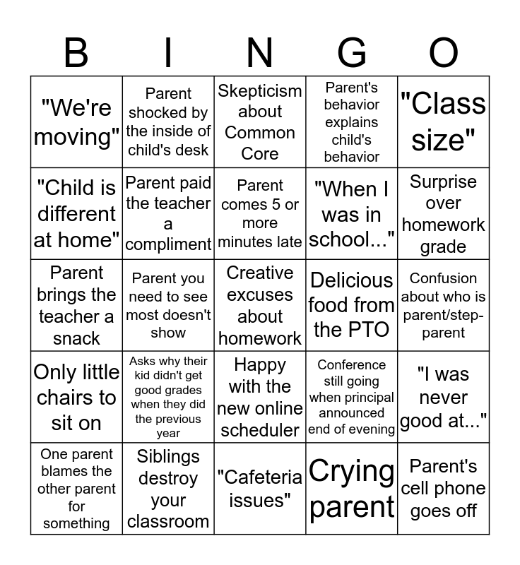 Conference bingo sheets