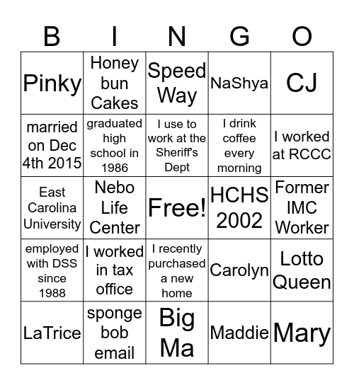 J Unit Bingo Challenge Bingo Card