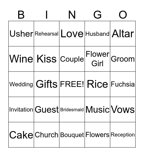 Tiarres & Jermaine Engagement Party BINGO Card