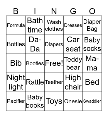 Little princess  Bingo Card