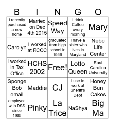 J Unit Bingo Challenge Bingo Card