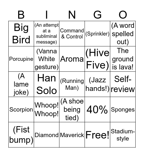 SLS Bingo Card