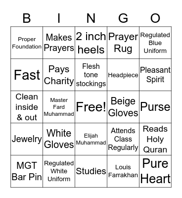 Sisterhood-The Thread that Binds Bingo Card