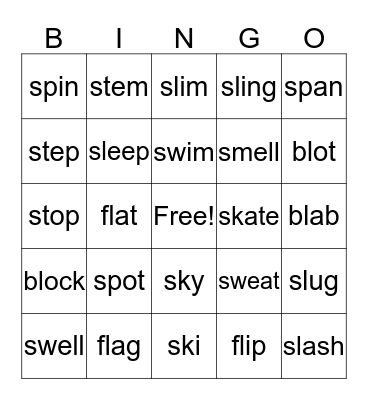 October Week 2 & 3 Site Words Bingo Card