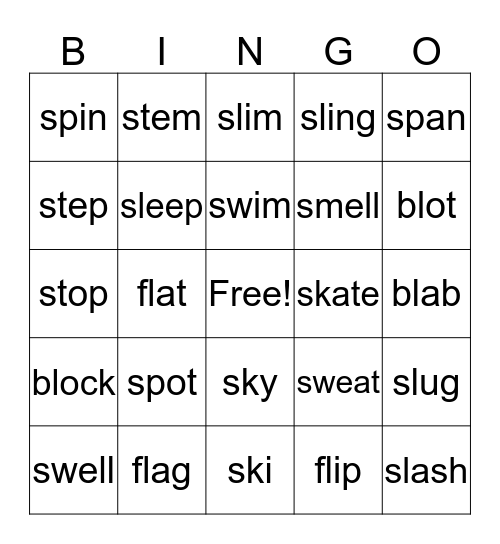 October Week 2 & 3 Site Words Bingo Card