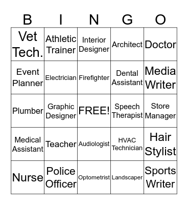 Career Bingo Card