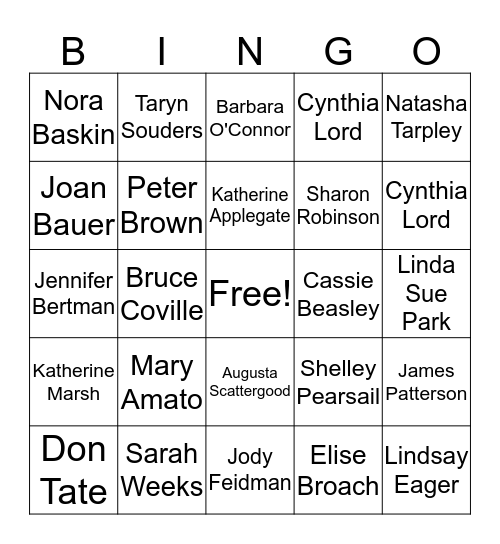 BATTLE BOOKS BINGO Card