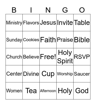 Amen Bingo Card