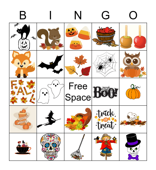 Fall Bingo Card