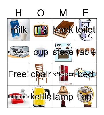 My Home Bingo Card