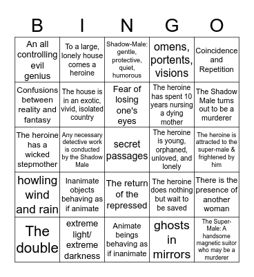 The Boy Bingo Card