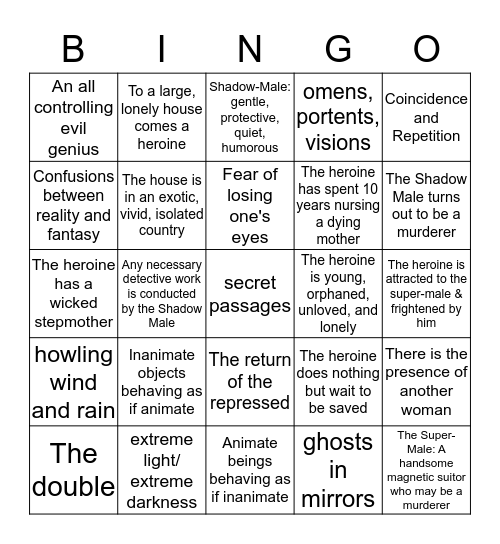 The Boy Bingo Card