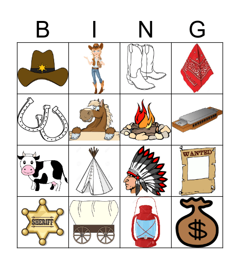 Western Bingo! Bingo Card