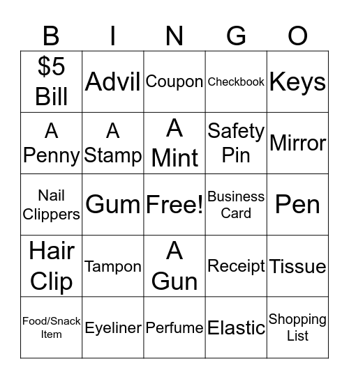 BAD MOMS Bingo Card