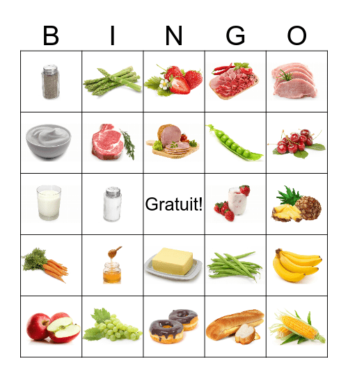 Food and Drink (3) Bingo Card