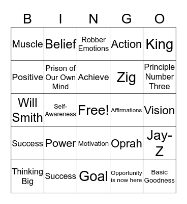 You Were Born to Win! Bingo Card