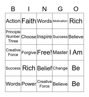 You Were Born to Win! Bingo Card