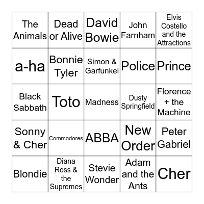 The Big FlamBingo Hootenanny! Bingo Card