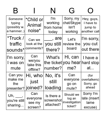 BMISS O&M Bingo - Iteration 23!  Bingo Card