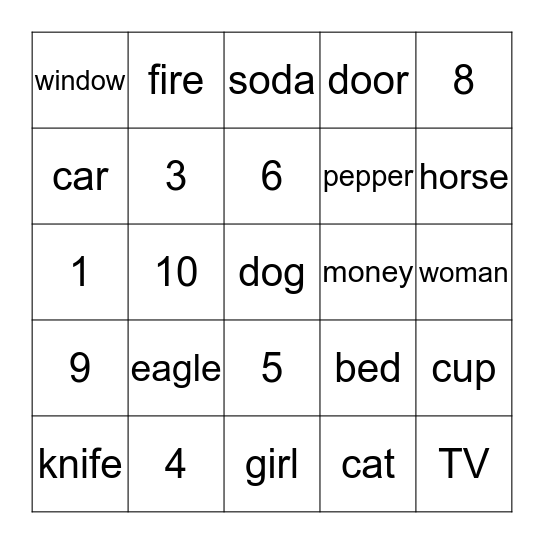 Shishibe Kedwenen Bingo Card