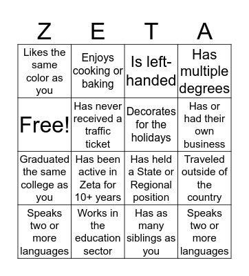 FIND SOMEONE WHO... Bingo Card